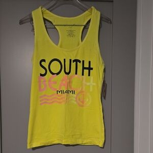 Yellow South Beach Miami Tank Top